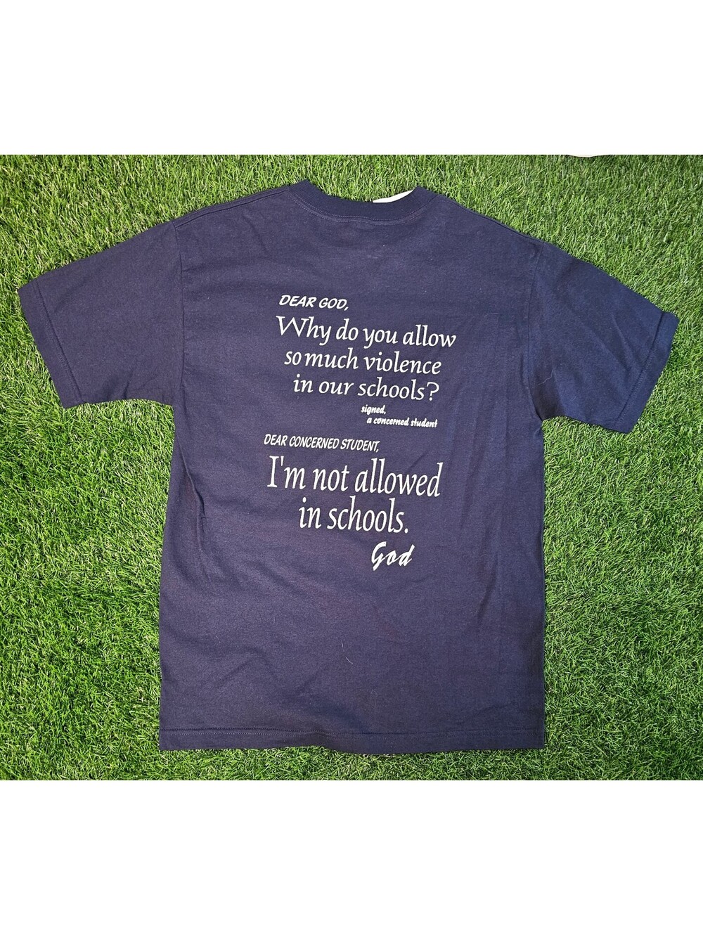NWT VTG GRAIL Y2K Public School Needs God T-Shirt Size Medium